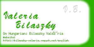 valeria bilaszky business card